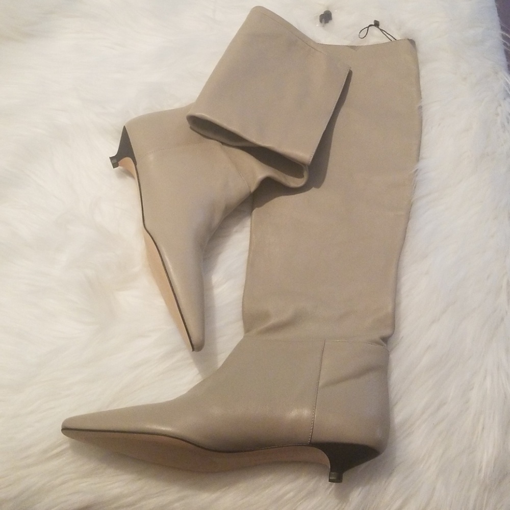 Zara Grey Knee High Boots